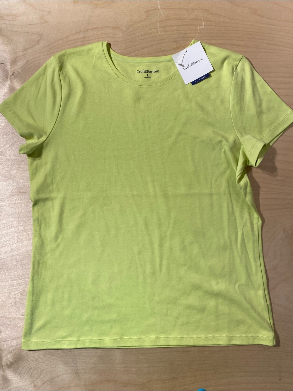 Croft and Barrow Lime Crewneck Short-Sleeve Tee - Women's Large (SB) - Picture 2 of 6